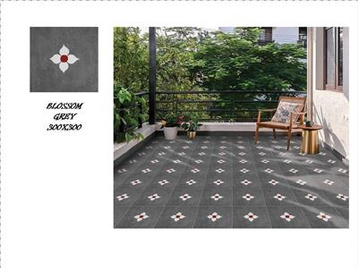 Image of BLOSSOM GREY , BLOSSOM TERRACOTTA , BLOSSOM YELLOW , PALACE VERDE , HERITAGE KOLAM & HERITAGE RED - 2