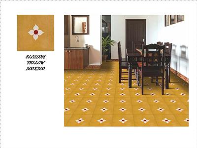Image of BLOSSOM GREY , BLOSSOM TERRACOTTA , BLOSSOM YELLOW , PALACE VERDE , HERITAGE KOLAM & HERITAGE RED - 4