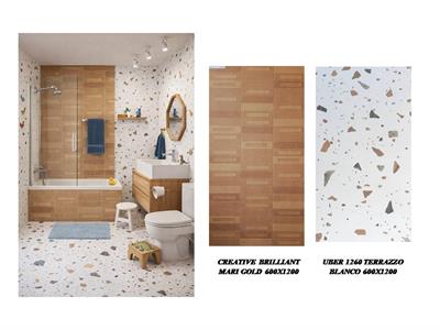 CREATIVE BRILLIANT MARI GOLD & UBER 1260 TERRAZO BLANCO